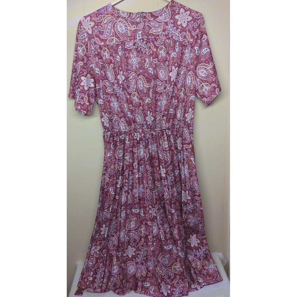 Women's Homemade Paisley Floral Pattern Dress Size Medium (41" Long, 26"+ Waist) - Picture 1 of 7